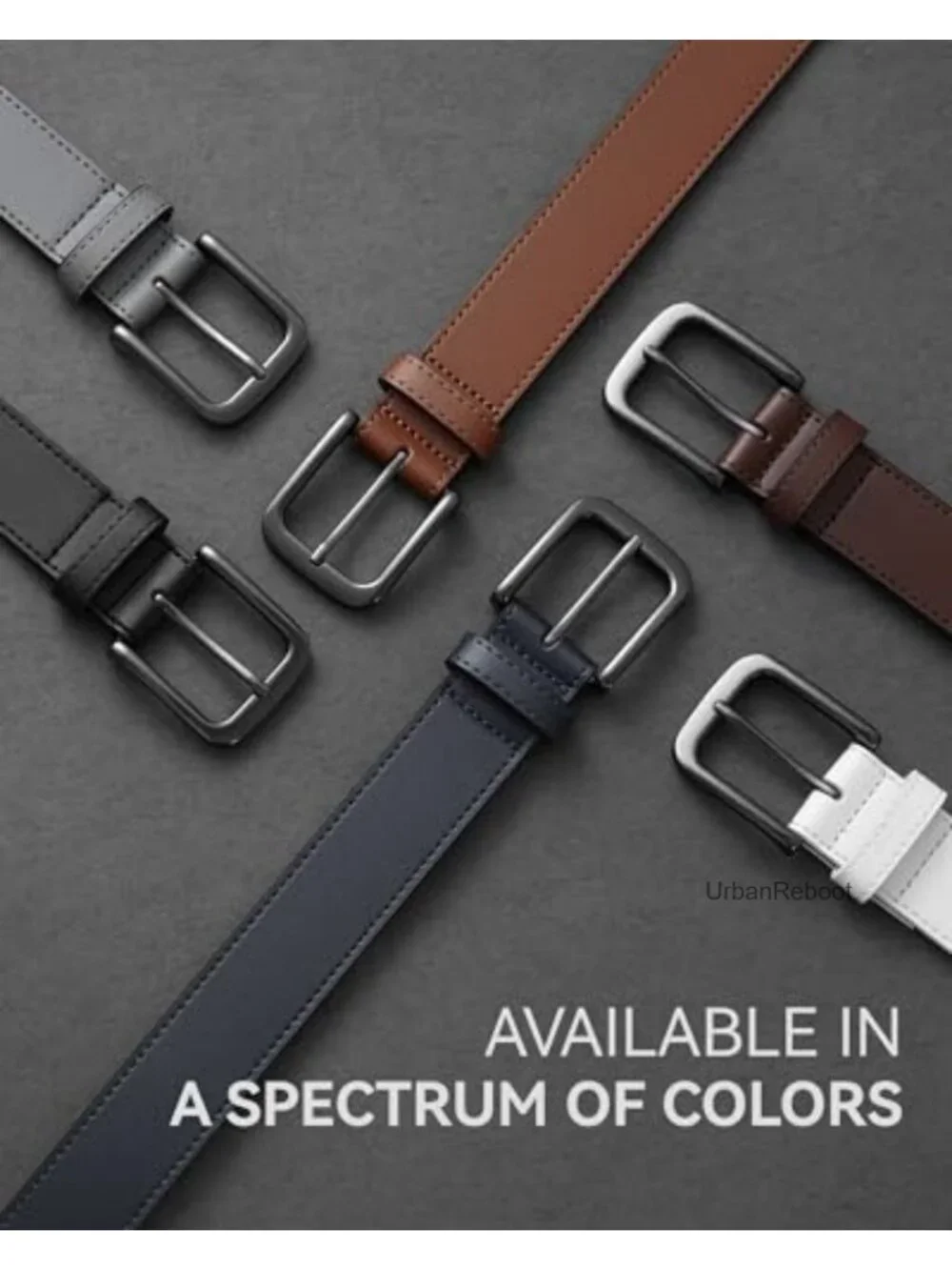 Genuine Leather Belt for Jeans - 35mm Classic Buckle Men's Casual Office